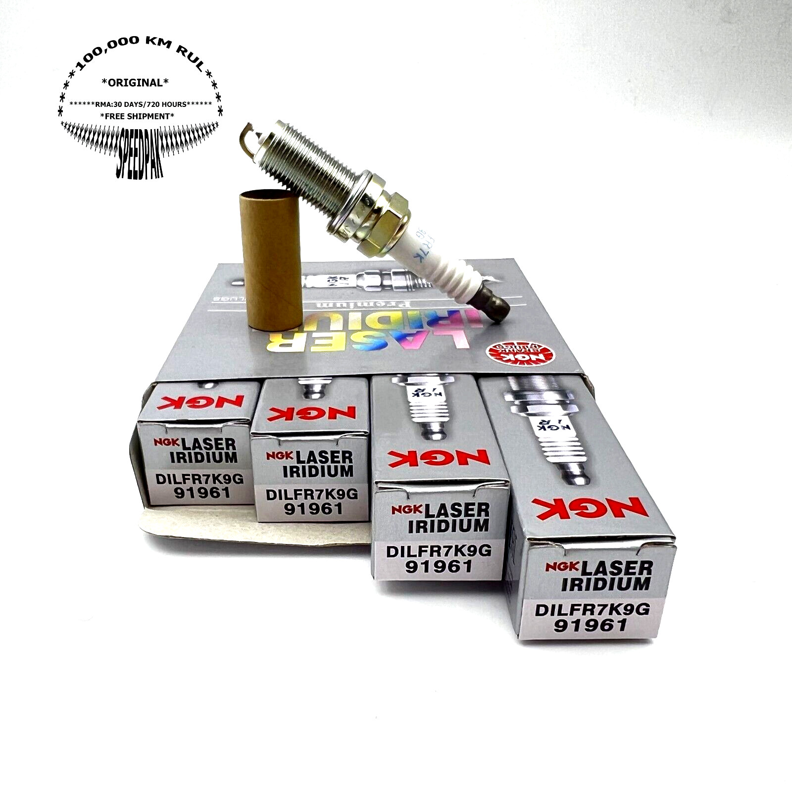 4X Spark Plug DILFR7K9G NGK 91961 Genuine for LEXUS NX200T 2015-2017 2.0T L4