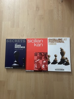 EVERYMAN CHESS Lot of 3: Sicilian Kan, Pawn Endings, Positional Chess