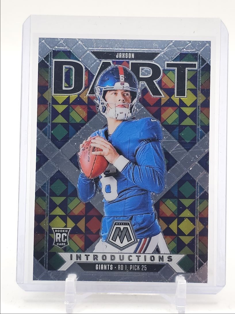 JAXSON DART 2025 MOSAIC INTRODUCTIONS ROOKIE FOOTBALL GIANTS RC Q4925