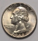 1942 Washington Silver Quarter GEM BU