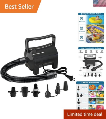 #ad Electric Air Pump Portable 460W Quick Fill Air Pump Air Flow 45CFM 2.1PSI wit... $56.99