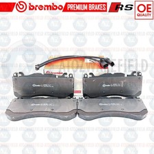 FOR AUDI RS6 RS7 FRONT GENUINE OEM BREMBO BRAKE PADS SET & WEAR SENSOR WIRE