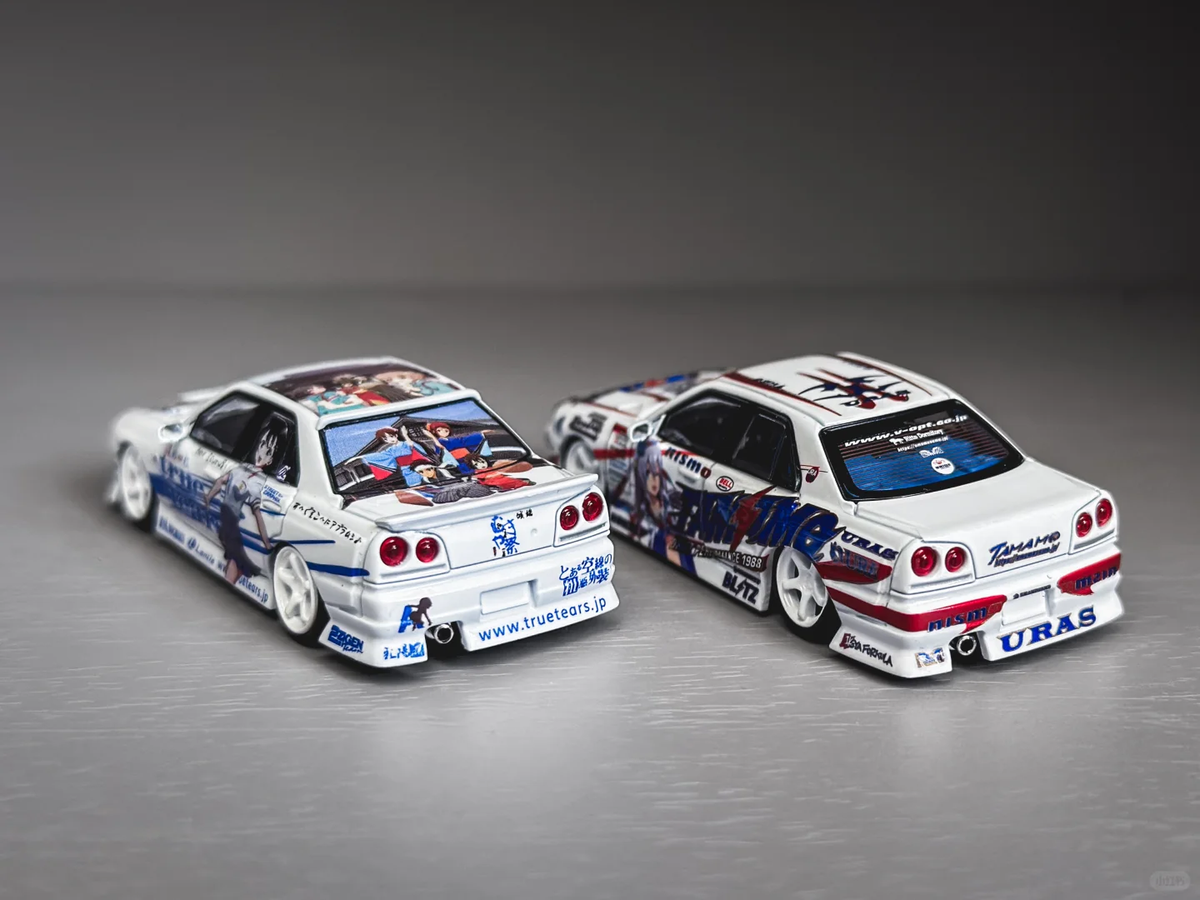 Mortal Model SKYLINE ER34 痛車 True Tears Mortal 1/64 Nissan ER34 Itasha Uma Musume True Tears Shenzhen Expo