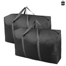 Extra Large Duffle Travel Bag 100L Storage Foldable Camping Black New 2 Pack