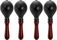 Set of 4 Wood Concert Maracas, Rumba Shakers Rattle Hand Percussion, Great Mu...