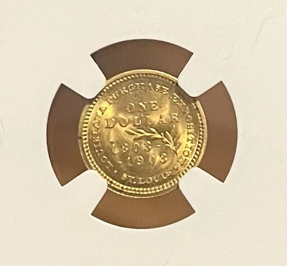 1903 NGC/CAC MS66 G$1 Jefferson GOLD Commemorative - Image 4 of 4