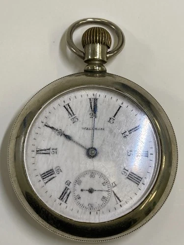 Antique WALTHAM Silveroid Pocket Watch, Pre-Owned, Doesn't Run (35-#43)