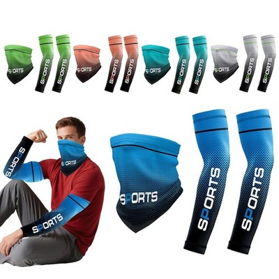Cooling Arm Sleeves Multi-Use Neck Gaiter Face Mask Breathable UV Sun Protection