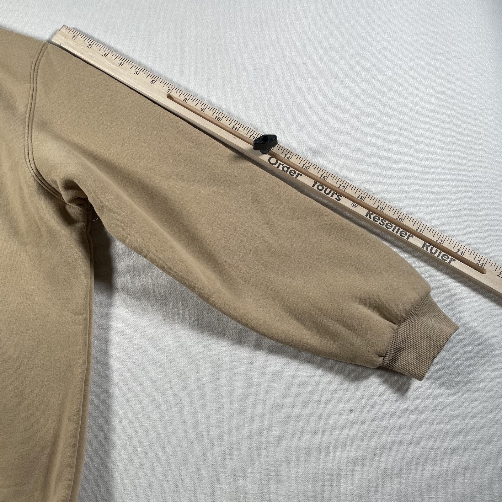 Nike Hoodie Mens Large Tan Beige Center Mini Swoosh Pullover Travis Scott