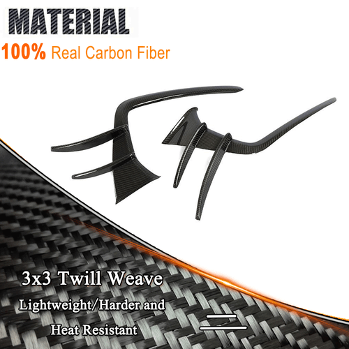 Carbon Front Stoßstangen Canard Splitter Flap Flossen Passt für Audi A7 Sline S7 - Picture 8 of 11