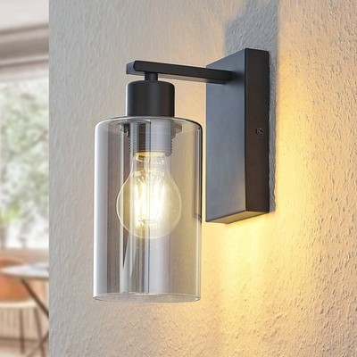Lindby Wandleuchte, Wandlampe Innen 'Emavi' (Modern) in Schwarz aus Metall (1 fl