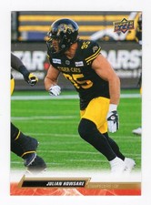 2023 Upper Deck CFL Julian Howsare GOLD Card #79 Calgary Stampeders Clarion