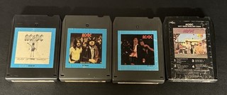 LOT OF 4 AC/DC 8 Track Tape REBUILT Selling My Collection Flick Switch