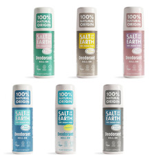 Salt of the Earth Natural Deodorant Roll On 100% Natural Origin Vegan 75ML