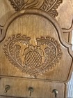 Vintage Wood Carved Mail/ Key Holder 1970s Small Stain Flaw On Bottom Holder — photo 4