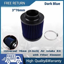 76MM 3 Inch High Flow Cold Air Intake Filter Universal Induction Kit Car Accesso