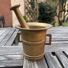 Ancien mortier et pilon en bronze pharmacie apothicaire cuisine