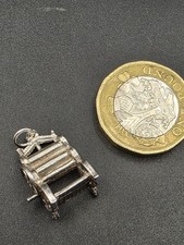 Vintage Sterling silver mangle clothes dryer charm/Pendant 3.6g 