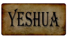yeshua distressed metal license plate made in usa