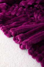 Chunky Ribbed Throws Fleece Blanket Cord Faux Fur  Sofa Bed Soft Warm Oversized