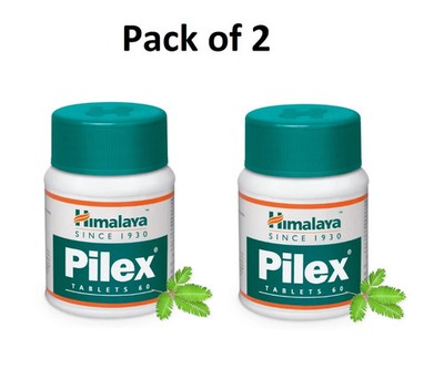 2 Packs X Himalaya PILEX 60 Tabs, Piles Fissures & Hemmorhoids Treatment