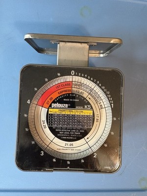 Pelouze Scale.Vintage Mechanical Postal Scale Pelouze Model K5  5 Pound Capacity