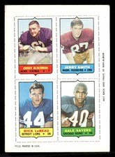 1969 Topps #NNO Alderman / Smith / Dick LeBeau / Gale Sayers Four-in-One NM