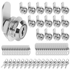 Cam Locks Cabinet Keyed Alike, 5/8'' 5/8 Inch 16Pcs, Silver