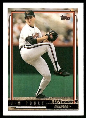1992 Topps #683 Jim Poole Gold Winners