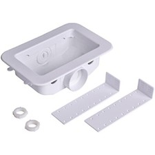 Oatey 38120 Centro II Plain Valve Washing Machine Outlet Box, 3/4 In, White