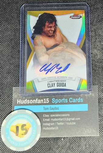 Clay Guida 2012 Topps Finest UFC Auto #A-CG Gold Refractor 13/25 Lightweight