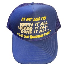 vintage I just can't remember it all rope mesh foam snapback cap hat