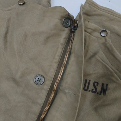 WW2 USN N1 Deck Trousers Wool Lined Bib Overalls US Navy Tanker