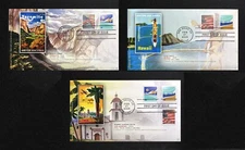 2025 American Vistas Stamps 3 FDC Set: Series 1: Airlines —Cachets Ciccolella