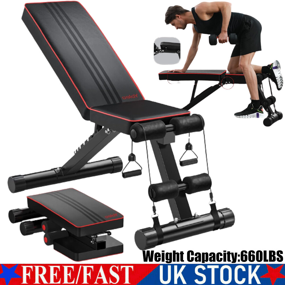 Heavy Duty Adjustable Weight Bench Foldable Incline/Declinefor
