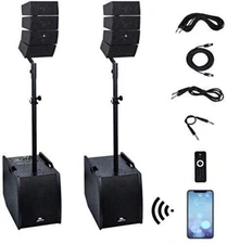 PRORECK 12'' DJ Speaker with Subwoofer Line Array Speaker Combo Set CLUB AEF