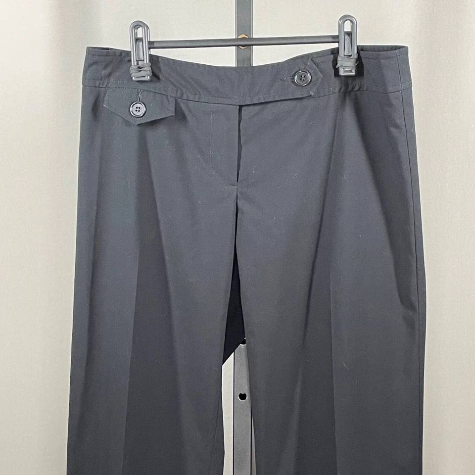 Pantalones Trina Turk Mujer 6 Negro Pierna Ancha Diseñador Vintage Clásico Foto 2 de 4