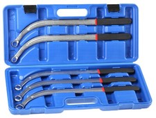 Rippenriemen- Keilriemen- Spannrollenschlüssel Satz gebogen extra lang 5-tlg.