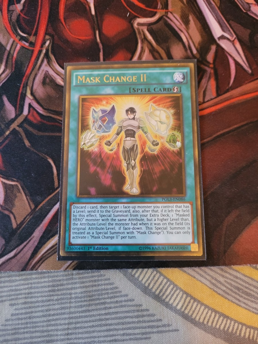YUGIOH TCG MASK CHANGE II PGL3-EN086 GOLD 1ST EDITION NM | eBay