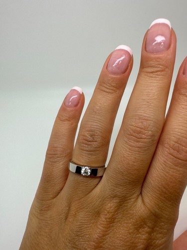 18CT WHITE GOLD HALF ETERNITY WEDDING BAND 0.24CT DIAMONDS RING GG450 - Picture 10 of 23