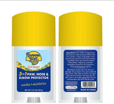 Banana Boat 3 in 1 Paw Nose & Elbow Protector For Dogs puppy 