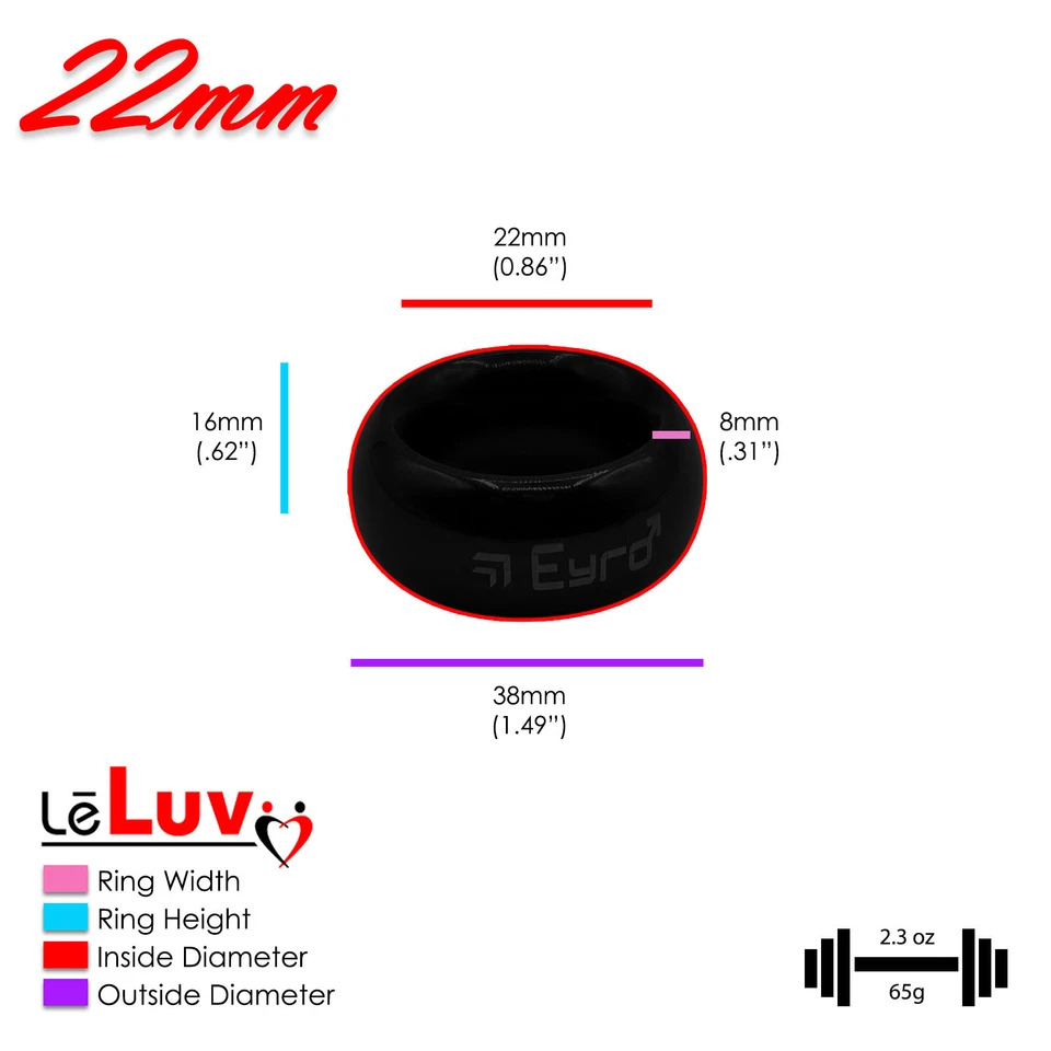 LeLuv Stainless Steel Donut Cock Ring - 22mm-64mm Inner Diameter Options - Image 2 of 4