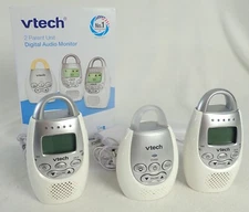 Baby Monitor w/Parent Units  VTech (DM221-2) Digital Audio TESTED WORKS
