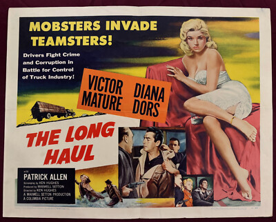 LONG HAUL POSTER 1957 VICTOR MATURE DIANA DORS HALF SHEET