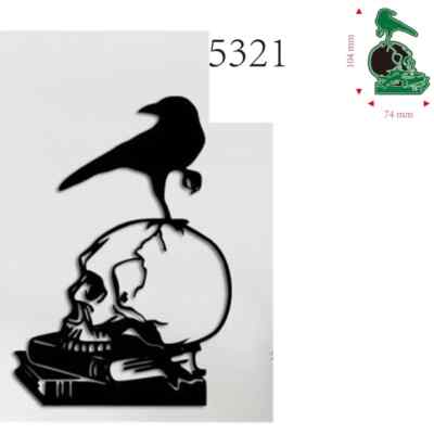 Halloween Crow Skull Books Metal Cutting Dies Scrapbooking Card Making Craft