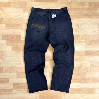 The Hundreds Flores Denim Black Wash 34 Faded Baggy Streetwear New w/ Tags