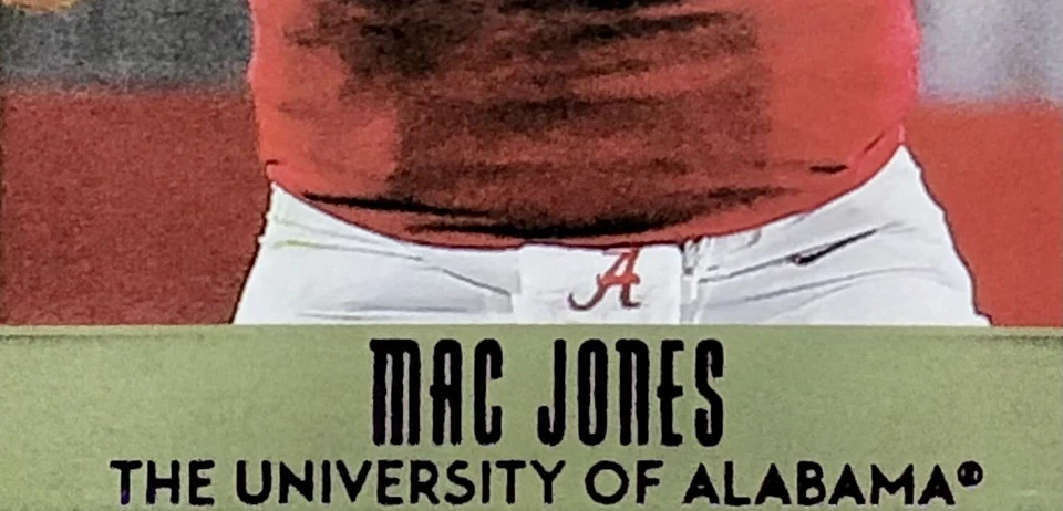 2021 Chronicles Legacy Draft Picks Mac Jones /49 PURPLE SP Rookie Card No. 366 - Image 2 of 4