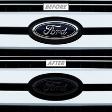 FOR 18-20 Ford F150 Front & Rear Emblem SMOKE Precut Vinyl Tint Overlays