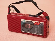 80s Color Tunes Sound Design Radio Cassette 4603BUR Burgundy Boom Box Untested