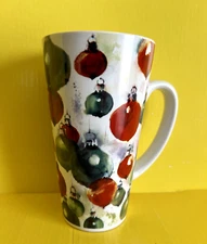 SCM Home Cup Holiday Ornaments Stoneware Christmas Coffee Cocoa Tea Mug = 16 oz.